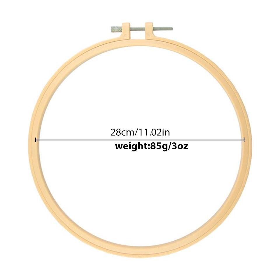 BUDDUR 1PC Plastic Embroidery Hoop Cross-Stitch Frame Hoop Circle Embroidery Shed DIY Handmade Craft Sewing Needwork Supplies