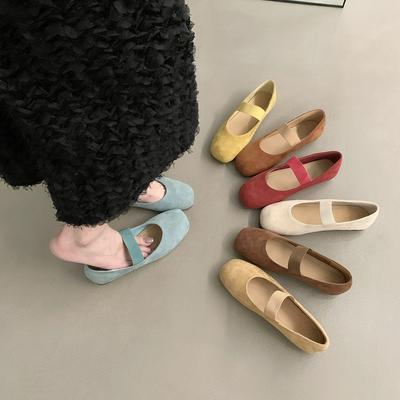 Zapatos rojos pequeños retro de fondo plano, zapatos de hada, nuevos zapatos de ballet de verano 2024 con falda, zapatos Mary Jane