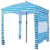 Tenda de Praia, 1,83 x 1,83 m Toldo de Praia com Parede Lateral, Proteção UPF 50+ Tenda Cabana de Montagem Fácil com Bolsos de Areia, Abrigo Solar Portátil