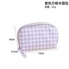 Cute Red Purple Plaid Handbag Zipper Travel Portable Cushion Case & Makeup Pouch Small Large Toiletry Cosmetic Bag for Women