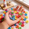 Wooden Colorful Cartoon Hand Buttons For Kids Diy Craft Projects And Kindergarten Activities