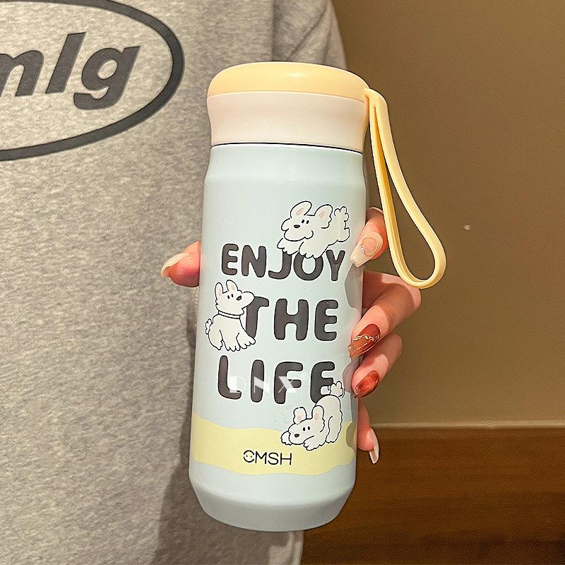 

Милый щенок портативный термос чашка новый мультфильм нержавеющая сталь стакан для воды девушка подарок студент бутылка для воды автомобиль чашка 530ml