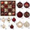 44Pcs Christmas Ball Ornament Set Big Xmas Tree Hanging Pendant Snowflake Merry Christmas Decoration 2025 New Year Party Gift