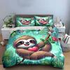 Sloth-Themed Cozy Gift Set Exquisite Three-Piece Bedding Set Gift For Kids And Adults