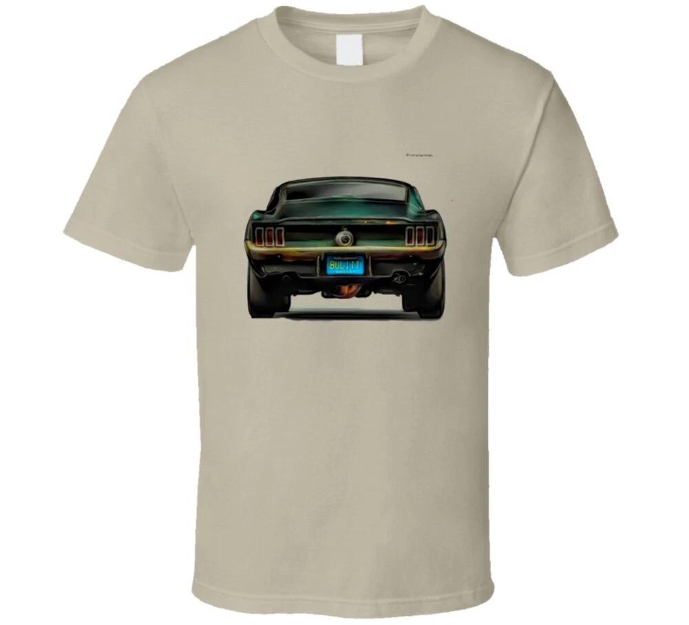 68 Mustang Fastback Bullit Back View Muscle Car T Shirt 2XL