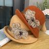 Niche Design Wool Knitted Fisherman'S Hat Children'S Autumn And Winter Thermal Basin Hat Korean Version Versatile Face Small Curling Top Hat