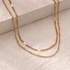 Multi-layer Stacked Chain Stainless Steel Gold-plated Double-layer Necklace Women's Fashion Niche Color-preserving Thin Chain O-chain New