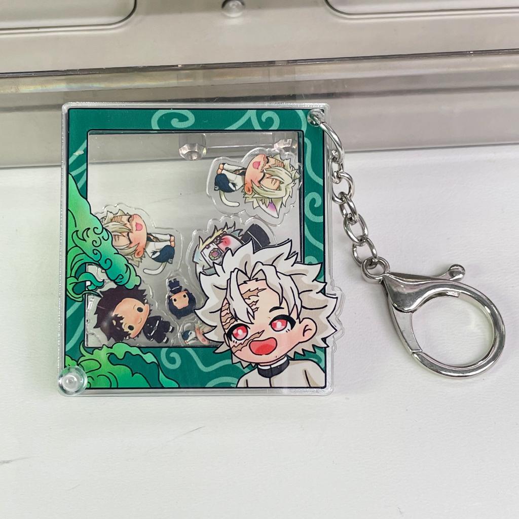 Demon Slayer DIY Shaky Fun Acrylic Anime Cartoon Peripheral Detachable Keychain