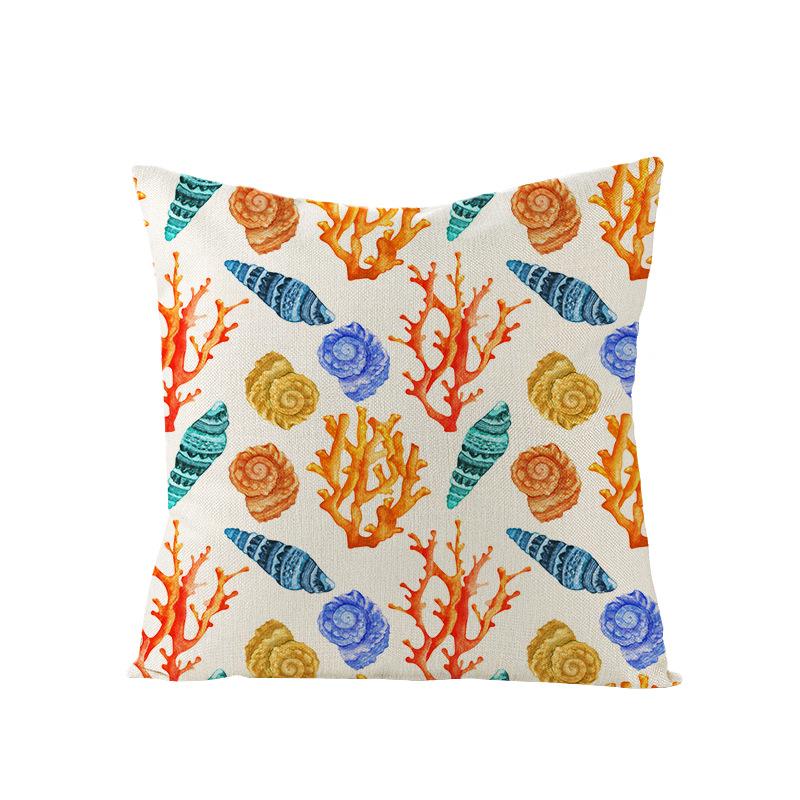 Home Marine Life Polyester Printed Pillow Case Combination Car Pillow Cushion Cover