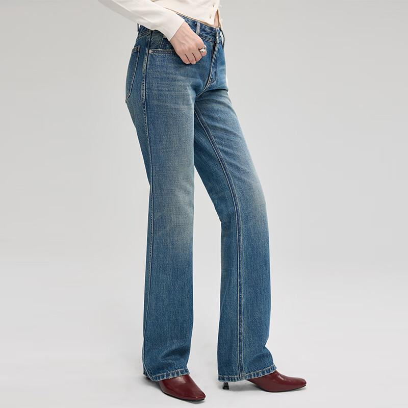 Fengxun Vintage Washed Straight-Leg Jeans
