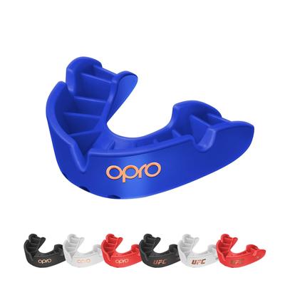 OPRO Tandskydd Munskydd Sport Kampsport Ungdoms Munskydd "Självanpassande/Bronsnivå" (För Juniorer/Barn/Blå)