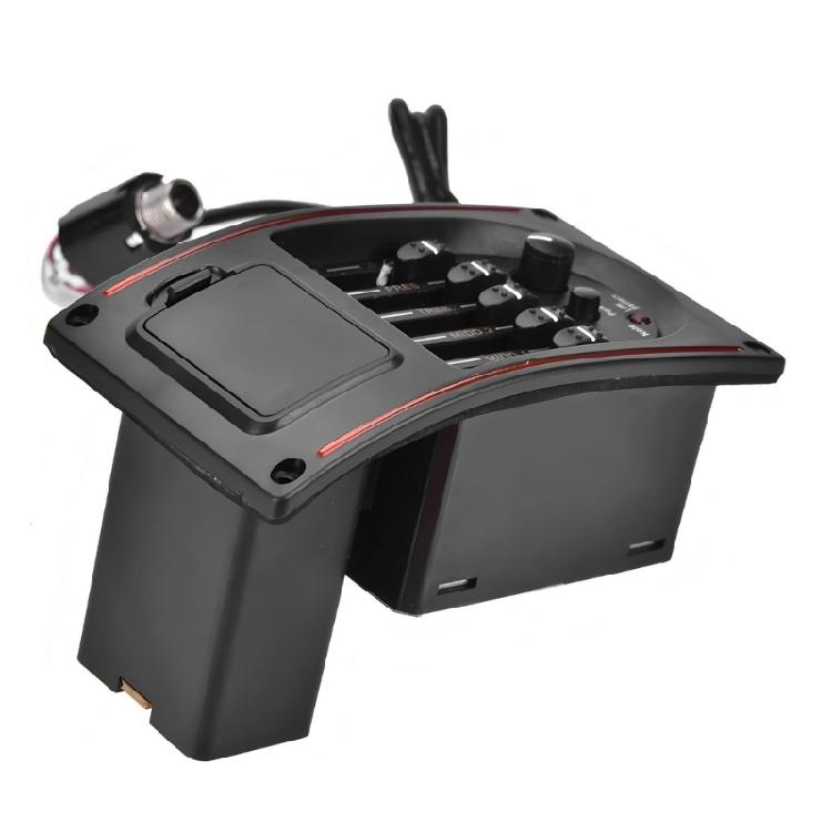 5 Band Acoustic Guitar Preamp EQ Equalizer Tuner Piezo Pickup Equalizer Pickup Tuner for Acoustic Classical Guitar