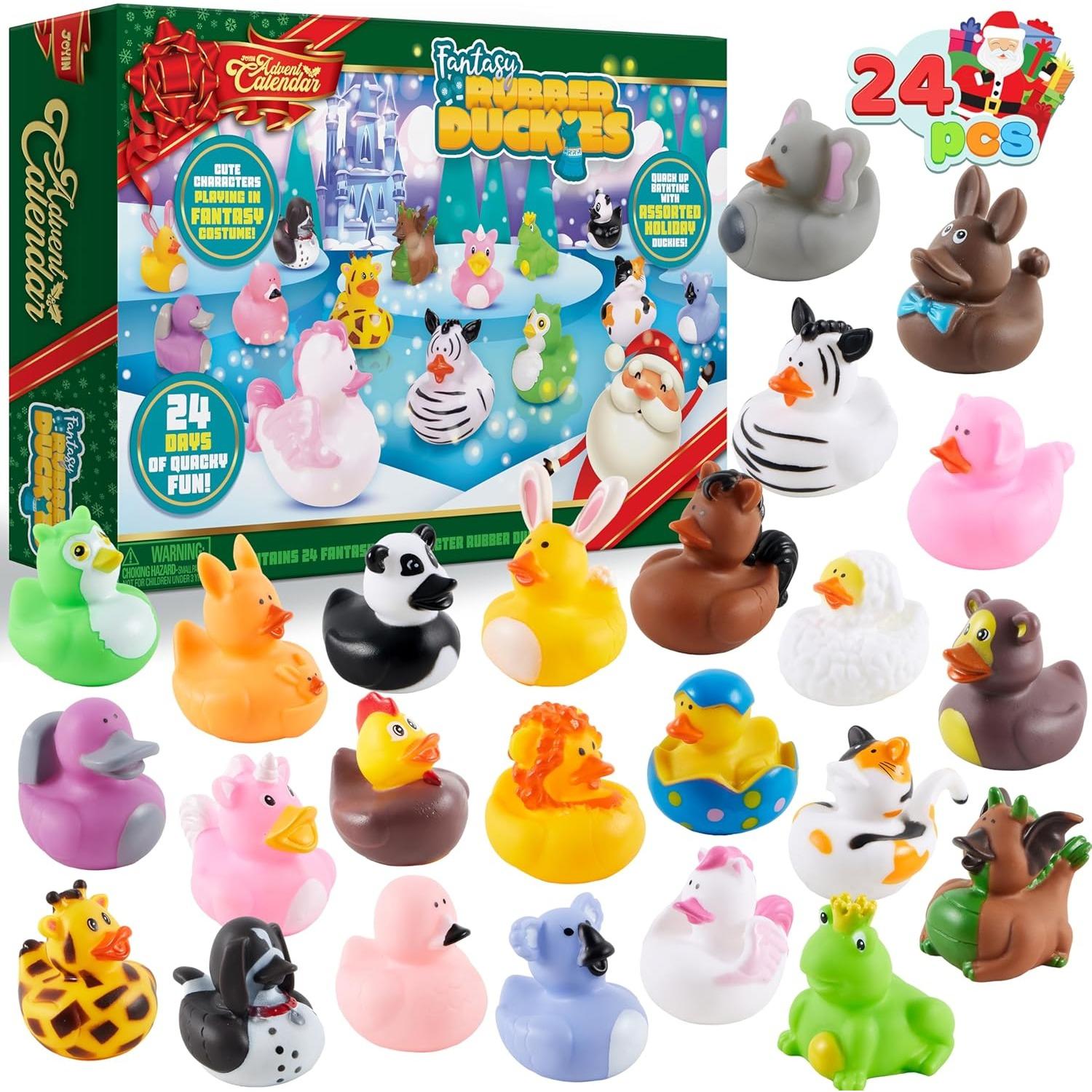 

JOYFY 24 Days Christmas Advent Calendar 2025 Rubber Duck for Boys Girls Party Favor Xmas Gifts Xma Fun Ducks Christmas Countdown M