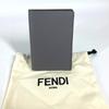 FENDI logo Cover Stationery passport case Leather gray