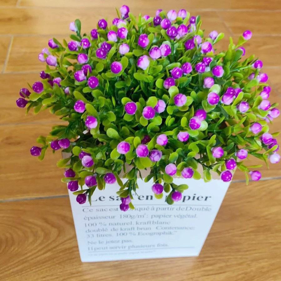 Simulation Milan Grains Artificial Flowers Plastic Green Potted Plants Decoration Arrangement Accessories for Home