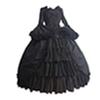 Lady Retro Square Neck Tight Waist Bowknot Medieval Dress Cosplay Party Costume