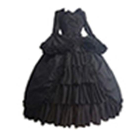 Lady Retro Square Neck Tight Waist Bowknot Medieval Dress Cosplay Party Costume