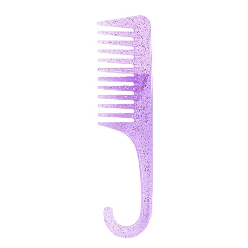 Easy Hair Detangling Solution Wide Tooth Professional Detangler Styling Combs Anti breakage for All Hair Types фиолетовый