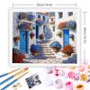 GATYZTORY Painting By Numbers DIY Frame Mediterranean Street Paint By Numbers Scenery Drawing On Canvas DIY Home Decoration