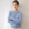 Versatile Autumn/Winter Pure Cashmere Knit Sweater - Warm, Slimming, Round Neck, Long Sleeve
