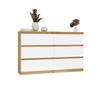 Malwa M6 Chest Of Drawers 120 Oak Artisan White