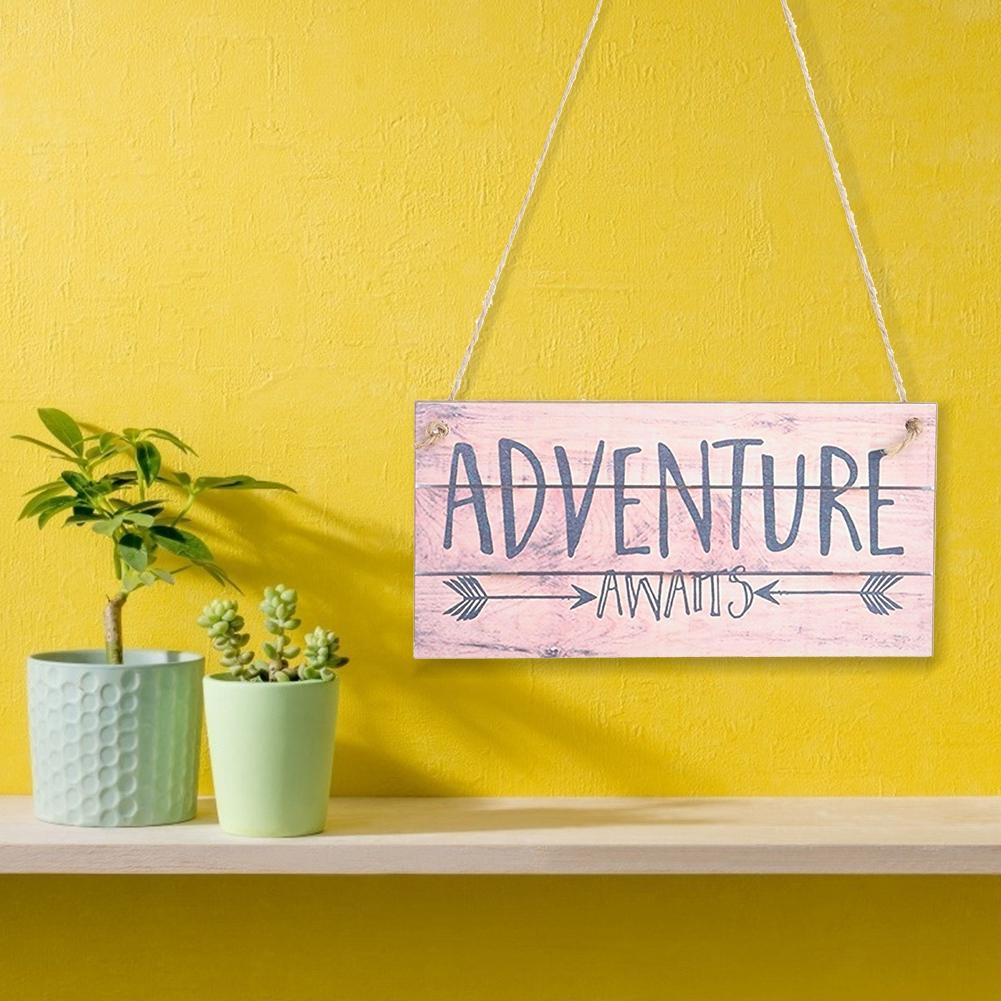 2 Stück Markanter Stil Englisches Buchstabenmuster Stilvolles Hängeschild für Zuhause Kaffeehaus Tür