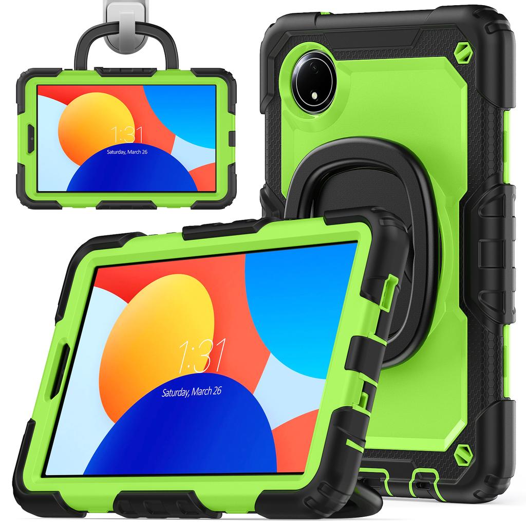 For Xiaomi Redmi Pad SE 4G 8.7 Inch Kickstand Case PC+Silicone Tablet Cover with Shoulder Strap