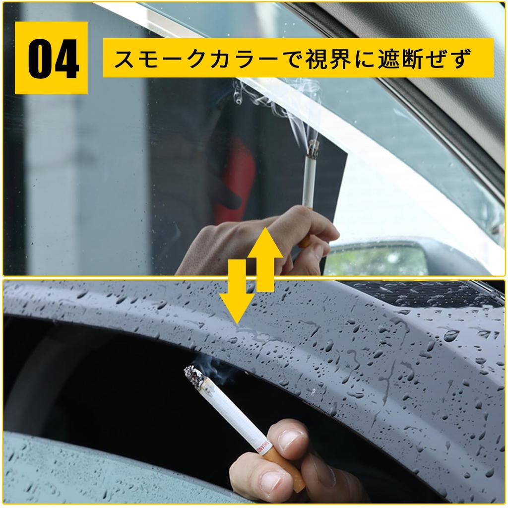 YORKNEIC Side Visors for Daihatsu Atrai Door and Window Visors with Strong Mud Sun and Rain Custom Smoke Exterior Set of 2 S700V/S710V (2021-Present