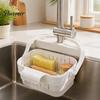 Over Sink Strainer Basket Kitchen Hanging Drain Basket, with Quick Drying Holes, Foldable Vegetable Washing Bowl for Space Saving Food Residue