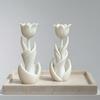 3D Printed Tulips Figurines Flowers Decor Single Tulip Bouquet Ornaments Mother's Day Tulip Gifts for Women On Anniversary Wedding Christmas