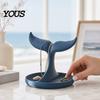 Fine Workmanship Jewelry Case 3D Printed Whale Tail Organizer, Earring Necklace Display Stand with Ring Organizer Compartments Tray, Creative Desktop
