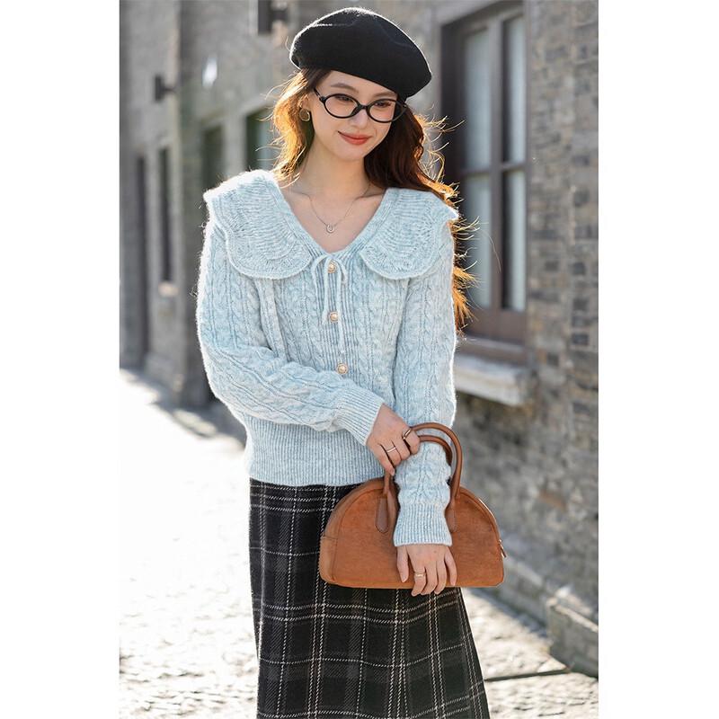 MOCANA Women's Doll Collar Knit Top