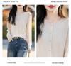 Autumn & Winter Round Neck Wool Cardigan - Women's Loose Knit Jacket, Long Sleeve, Short Style Top