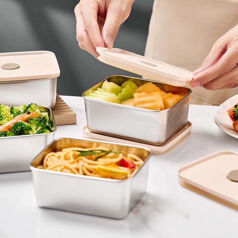 LUVHOO 304 Stainless Steel Food Storage Container Set