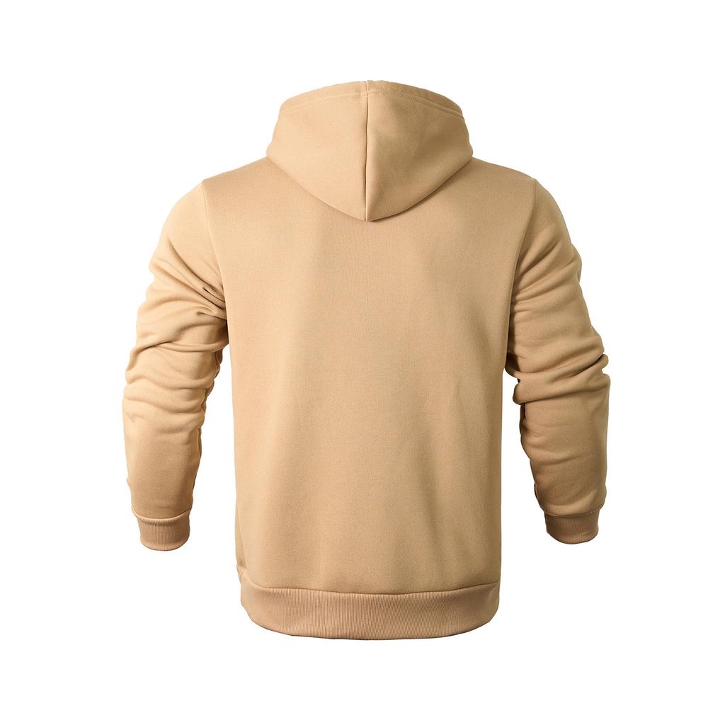 Men's Half-Zip Hooded Pullover Sweatshirt Color Block Loose Fit Long Sleeve Casual Athletic Top for Spring and Fall