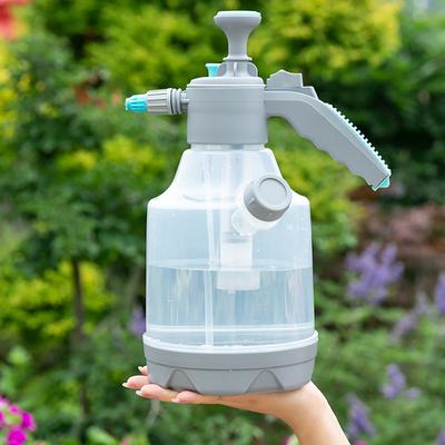 3L Pump Sprayer Plastic Refillable Water Spray Bottle Hand Pump Spray Bottle with Measuring Cup Adjustable Nozzle for Gardening Cleaning Watering