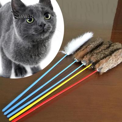 1 Adet Yavru Kedi Oyuncak Peluş Değnek Teaser Çubuk Oyuncağı Evcil Hayvan Oyuncağı