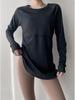 Women's Long Sleeve Yoga & Running T-Shirt with Slimming Fit & Breathable Back