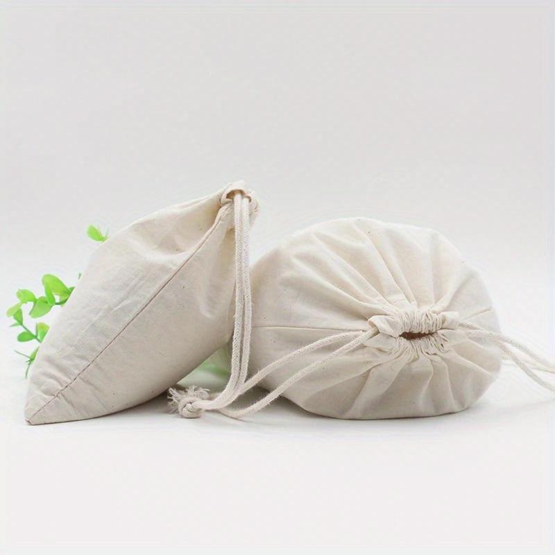Multi-Purpose Canvas Drawstring Bags 10pcs,  Storage for Rice Grains Travel Shopping Gifts Compact Reusable Organizer
