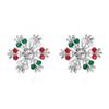 1 Pair of Fashion Christmas Earrings Creative Pearl Diamond Snowflake New Year Earrings Crystal Holiday Ear Hook Earrings Elegant Zircon Earrings