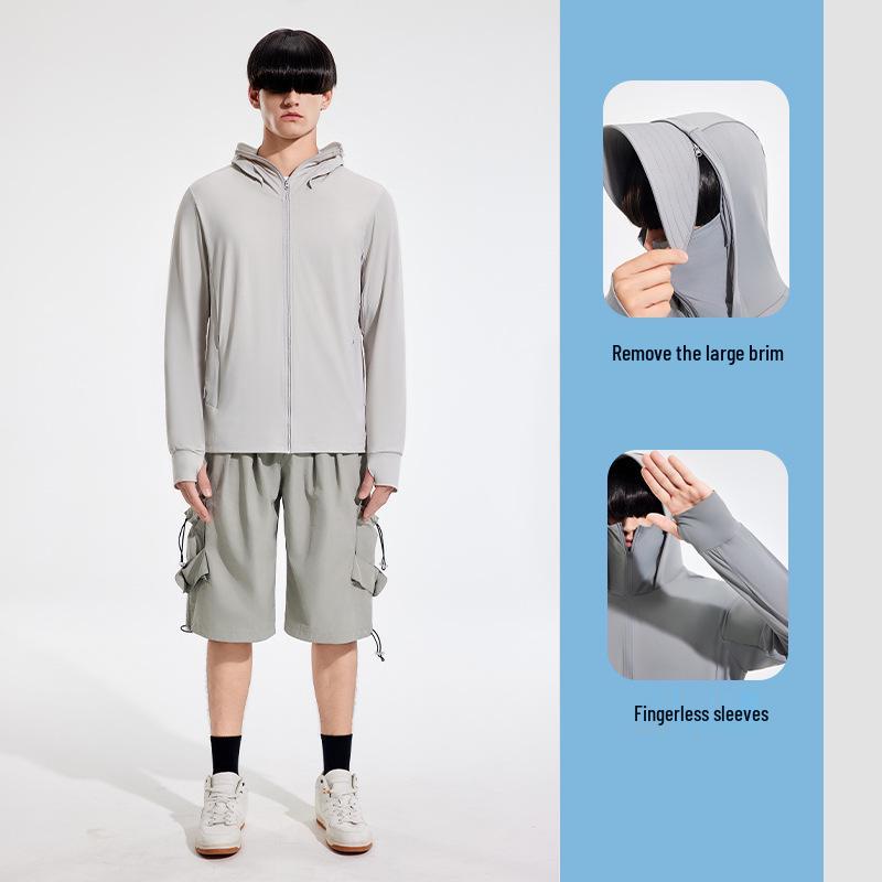 Ultra Cool Ice Silk Sun Protection Jacket - Breathable, UV Shielding for Women & Men with Large Brim - Perfect for Outdoor Summer Wear