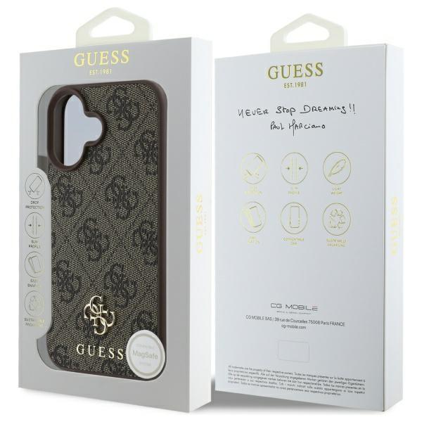 Guess Guhmp16Sp4Sm4Mw Iphone 16 6.1     Brązowy/Brown Hardcase 4G Small Classic Magsafe