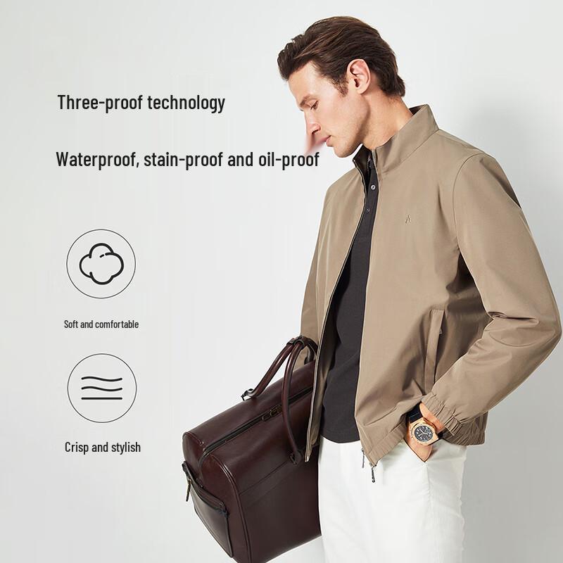 Shanshan Men's Stain and Oil Resistant Stand Collar Jacket