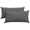 Sofa Cushions 2 Pcs Dark Grey 80 X 40 Cm Fabric