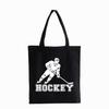 Hokej Sportovní plátěná taška Teenager Students Fashion Eco Reusabl Taška přes rameno Kabelky Dámská taška Kabelky Tašky Bolsas