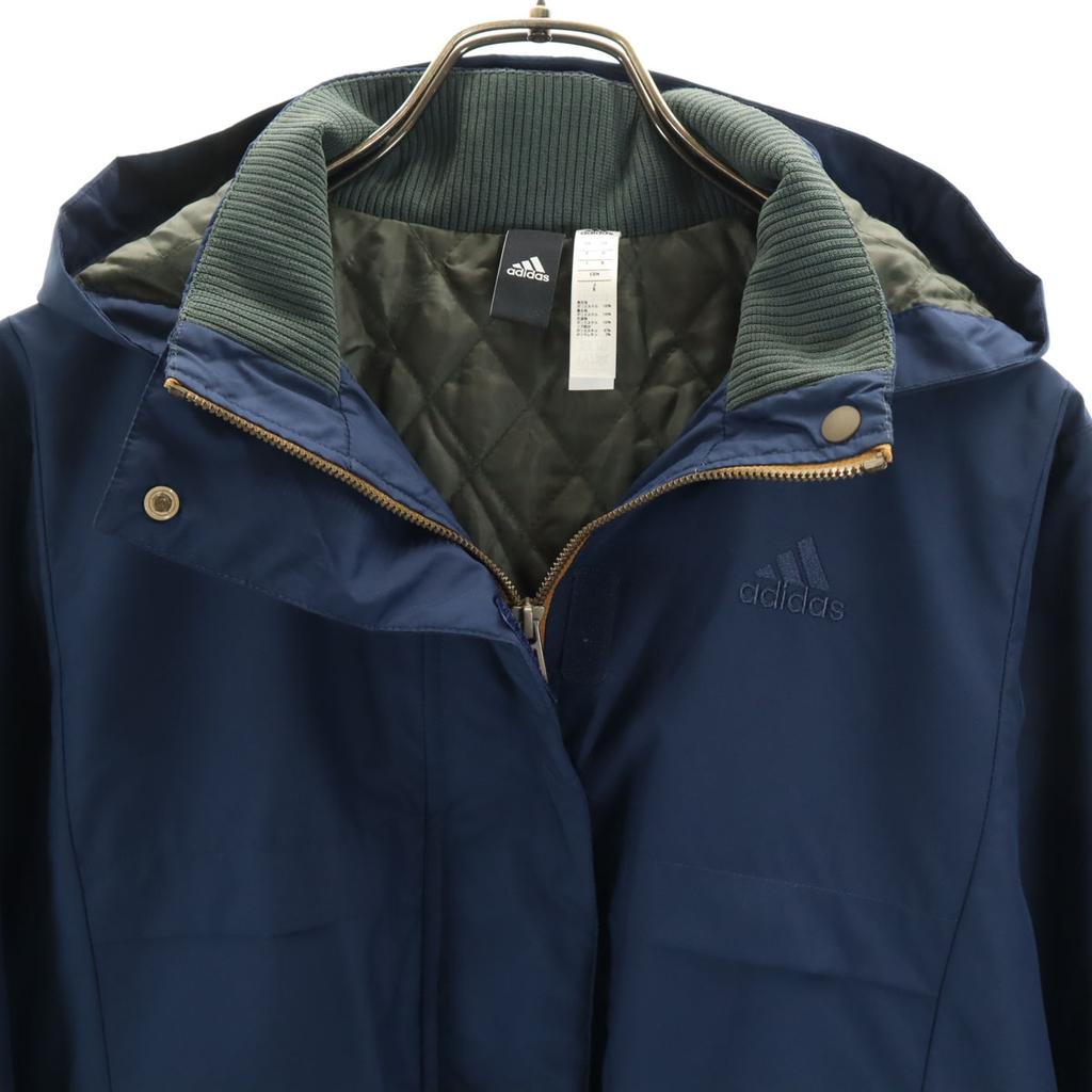 Adidas Hooded Windbreaker Setup S Navy Training Tricot Lining Women Used