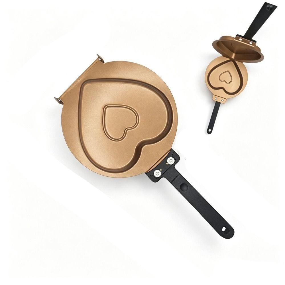 Love Shaped Breakfast Pan Non-Stick Pancake Maker Heart Omelette Pan Flip Frying Pan  Camping