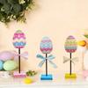 3-piece Set Of Easter Egg Colored Bow Decoration Desktop Decoration With Festive Atmosphere
