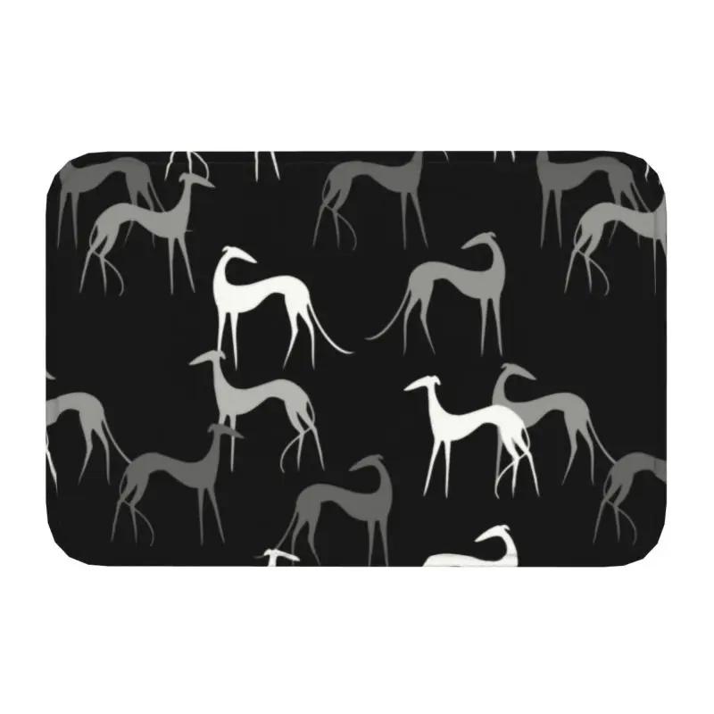 Personalized Vintage Whippet Greyhound Dog Doormat Mat Anti-Slip Hound Bath Kitchen Balcony Rug Carpet 40*60cm