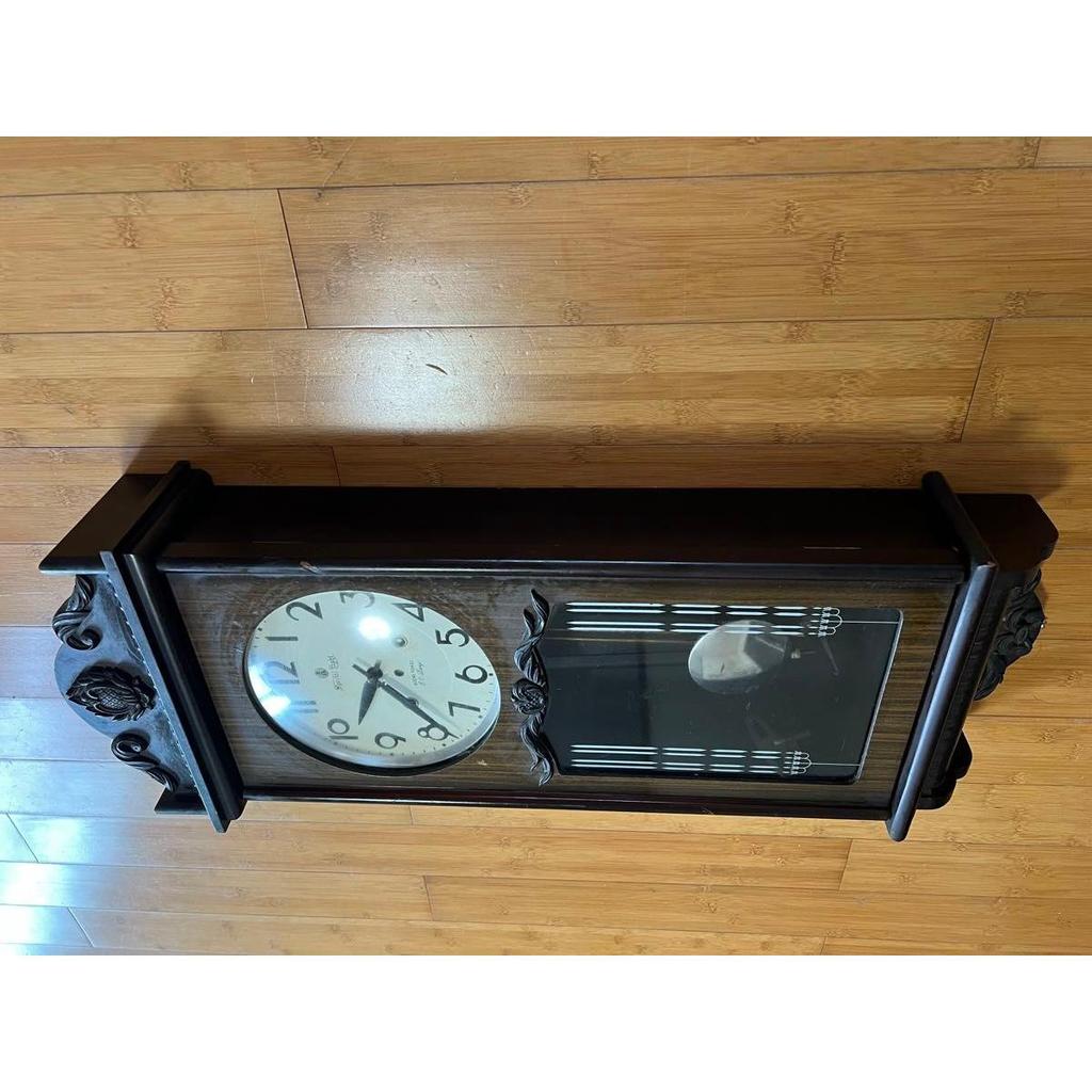 Used AICHI TOKEI Aichi Clock Pendulum Clock Wall Clock Showa Retro Antique